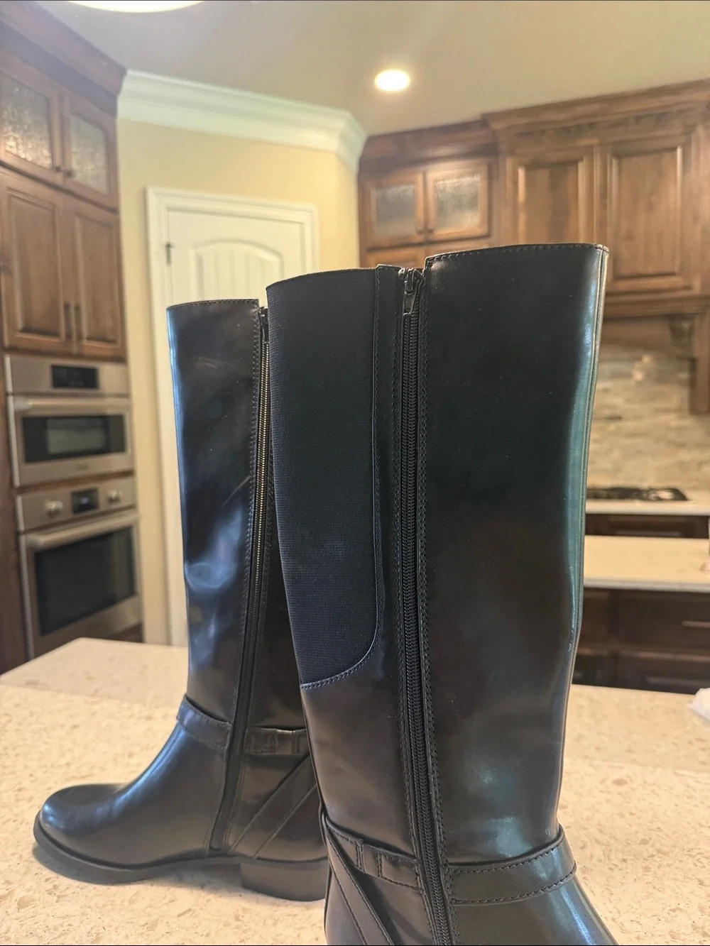 INC International Concepts Black Over-the-Knee Riding Boots